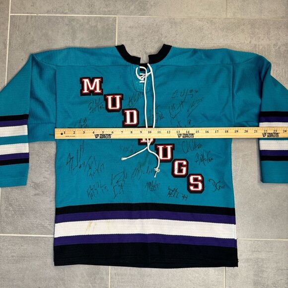 Vintage Bossier Shreveport Mudbugs CHL Team-Signed Jersey - Youth L/XL, SP Brand - Picture 8 of 16